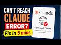 Fix Can’t Reach Claude Error in 5 Minutes | 100% Working Methods