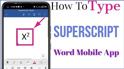 How To Type Superscript In MS Word App On Android | Insert Super Script In Word on Mobile