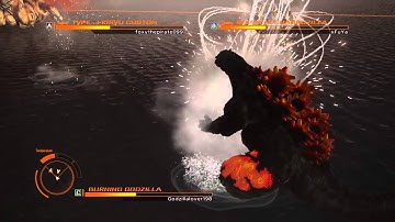 GODZILLA PS4 Online Battle Burning Godzilla vs Super Mechagodzilla vs Kiryu(friend)