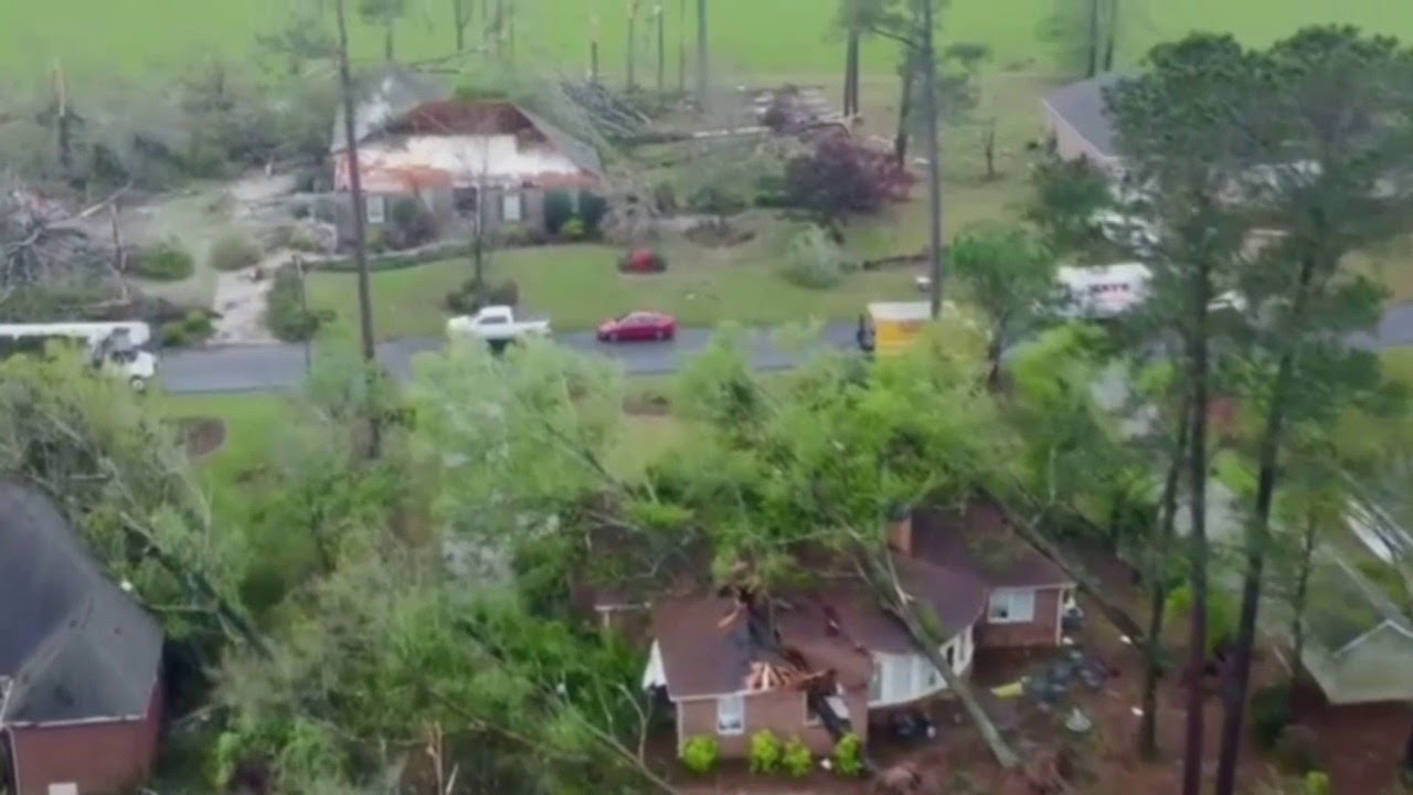 Watch: Drone Video Shows Extensive Storm Damage In Bonaire, Georgia
