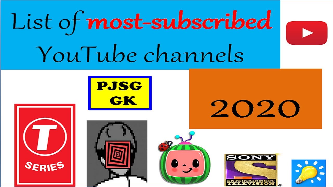 List of most subscribed 2020 YouTube channels in world || TOP 5 PART- 3 ...