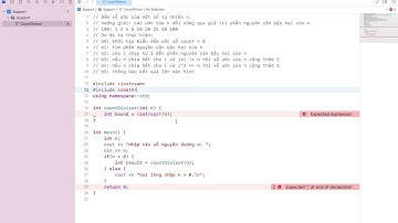 C++ - Đếm số lượng ước số của số tự nhiên n