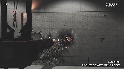 Light Craft Gun Test Animation, Unreal Sequencer + Destruction + Blueprints