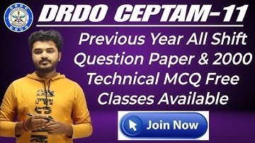 DRDO Previous Year Question Paper & 2000 MCQ Free Class | DRDO TECH-A All Shift Question Paper #drdo