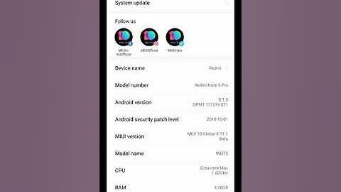 MIUI 10 beta 8.11.1 update for all Xiaomi phones