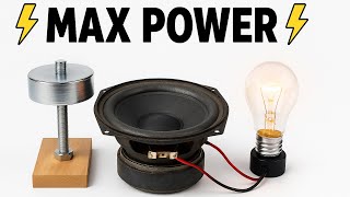 Homemade Generator From Old Speakers Free Energy Diy Project