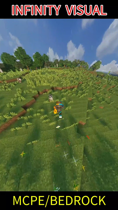 Infinity Visual Shader For MCPE/Bedrock #minecraft #shaders #shorts #ytshorts
