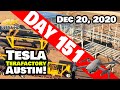 Tesla Gigafactory Austin 4K  Day 151 - 12/20/20 - Terafactory Texas - RAINY RESULTS AT GIGA TEXAS!