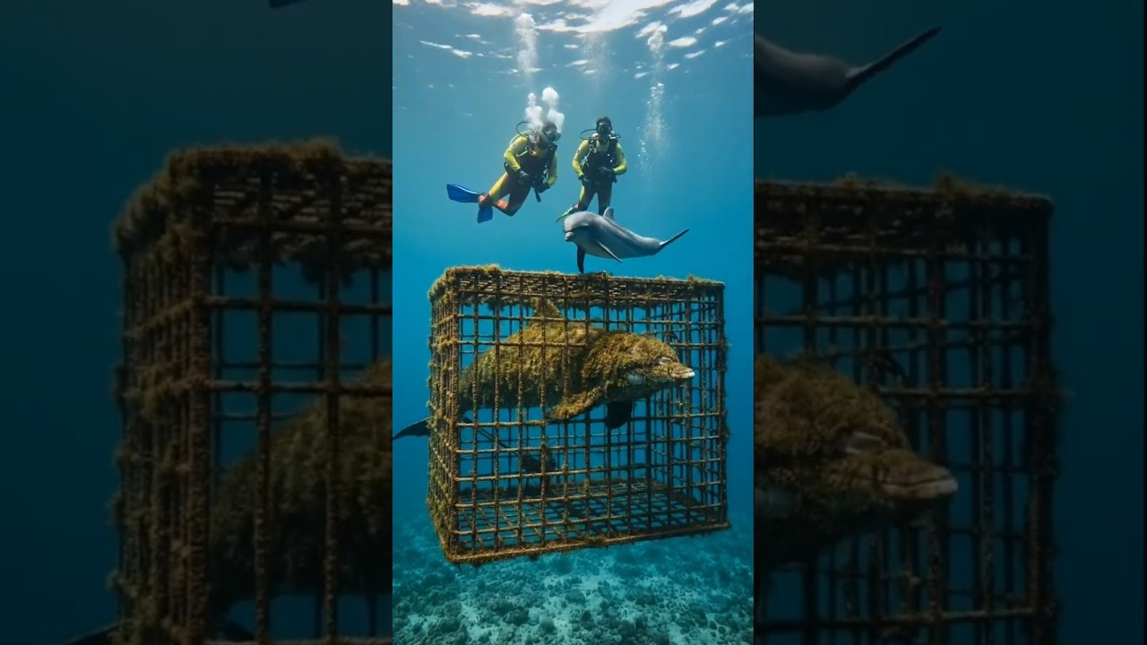 Heart-Touching Rescue Baby Dolphin Calls Humans to Save Albino Mother