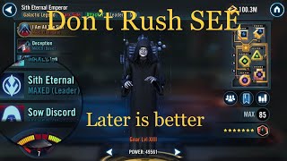 When to Farm Sith Eternal Emperor - SWGOH