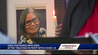 Vigil honors nurse who died after caring for patient with COVID-19