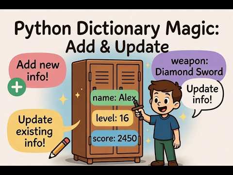 24. Python dictionary add/update inforamtion