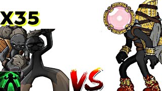 Stick war : Saga X35 Enslaved Giant and Chaos Giants with Monstrotiry vs Final level Insane