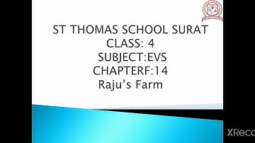 Std 4 # EVS # Ch. 14 Raju