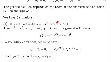 V8-10: Eigenvalue problem, first example, eigenfunctions. Elementary differential Equations.