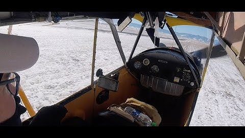 J-3 Cub, Frozen Ferry Flt Part 2 - Mountains of Washington, Idaho, Montana and Wyoming with Jughead