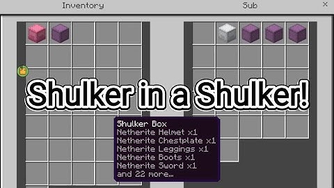 How to put a shulker in a shulker!(Toolbox)