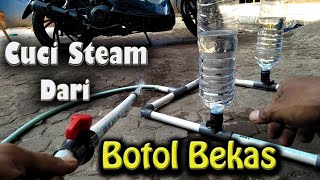 Making Steam Motor Wash Equipment from Plastic Bottles and Pipes. 