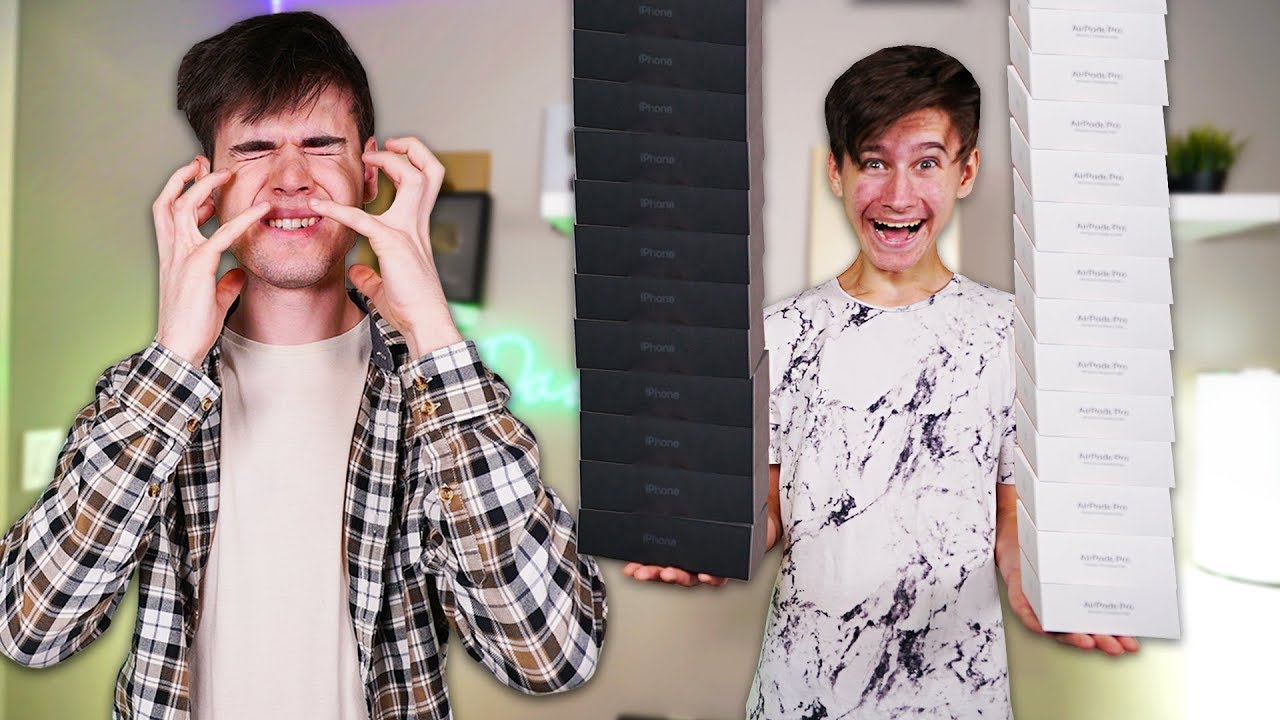 Little Brother Buys EVERY iPhone At The Apple Store... - YouTube