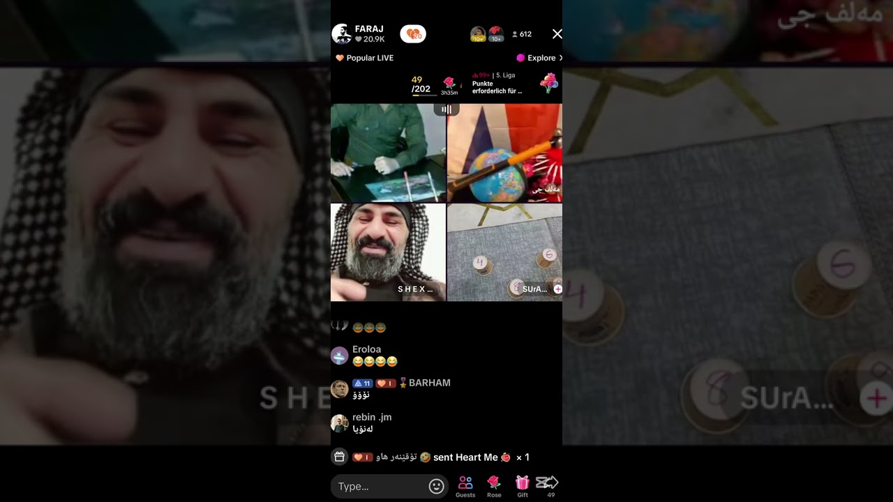 فەرەج و ساردە و  شێخ ڕەزوان خۆشترین لایڤ😂jamahat Am Ricorda labar ramazan postm nakrdwa Faraj xoywti