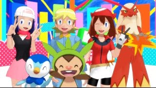 [Pokemon MMD] May, Dawn and Clemont: Kinyoubi ni Ohayo