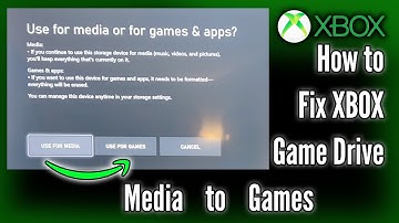 Switching Xbox drive from pics and media to games and apps