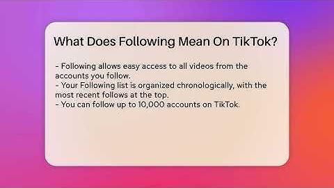 What Does Following Mean On TikTok? - Everyday-Networking