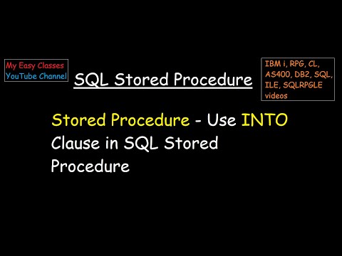 SQL Stored Procedure in IBM i DB2 (AS400) - SQL INTO statement