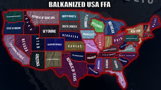 Balkanized United States Battle Royale - Hoi4 Timelapse