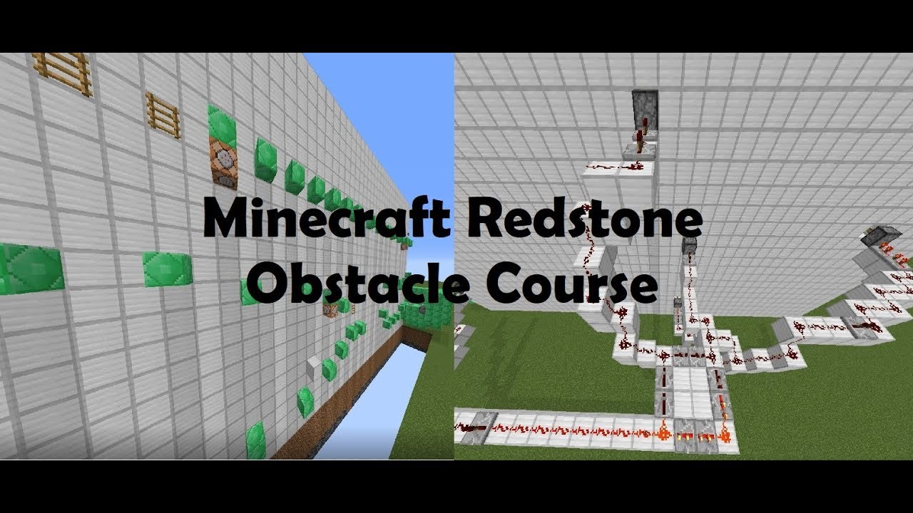 How to Build a REDSTONE OBSTACLE Course Mini Game Challenge - Minecraft ...
