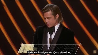 Brad Pitt Oscar Konuşması | Türkçe Altyazılı | En İyi Yardımcı Erkek Oyuncu