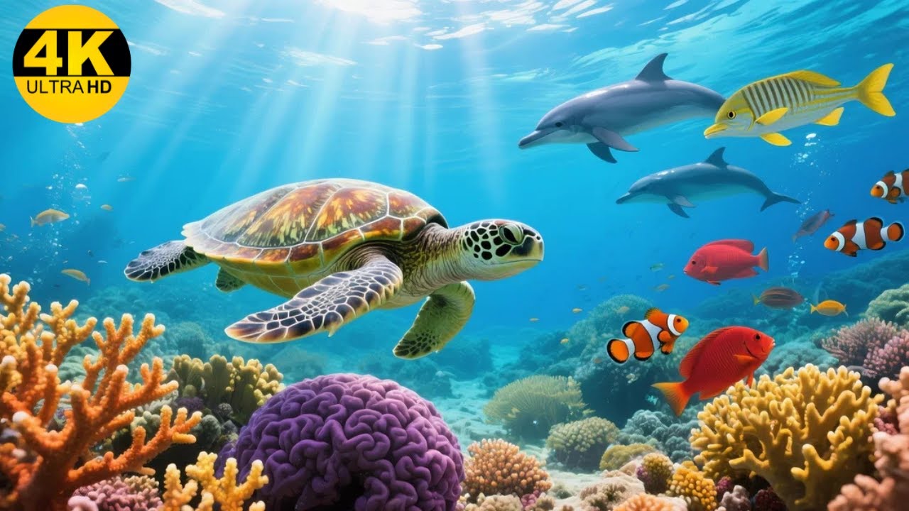 The Best 4K Aquarium – Tranquil Underwater Life 🐠 Beautiful Coral Fish & Sleep Ambience