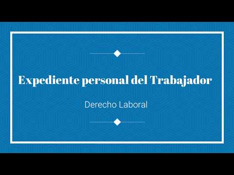 Video: Cómo Emitir Un Expediente Personal Para Un Empleado