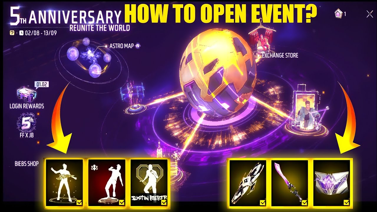 HOW TO COMPLETE 5TH ANNIVERSARY EVENT | 5TH ANNIVERSARY FREE FIRE | 5TH ANNIVERSARY FREE REWARDS