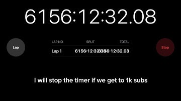 1k subs to stop the timer