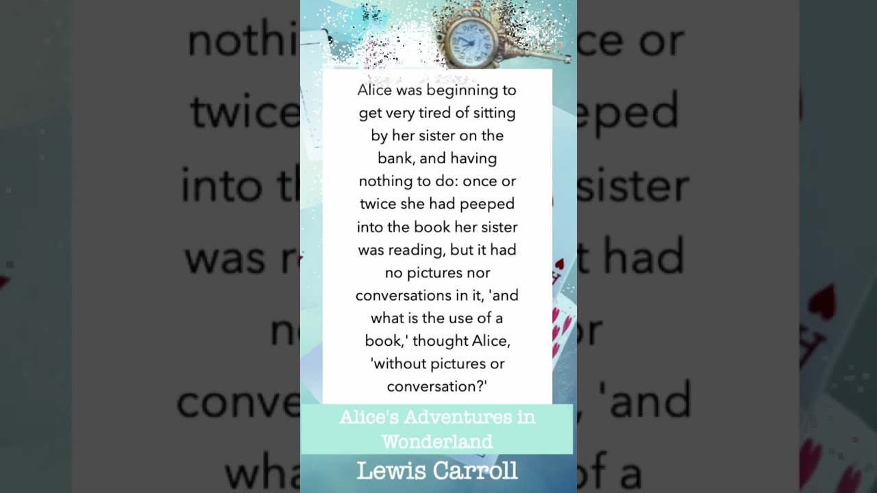 Alice’s adventures in Wonderland 