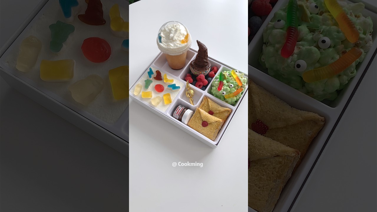 Pack Harry Potter  Bento for My Daughter  - day 252 🍱 一起做便當#lunchbox #bento #asmrvideo #harrypotter 썸네일