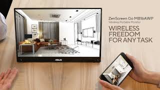 Ecran PC portable sans fil Asus ZenScreen Go MB16AWP 15.6 Full HD