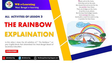 All activities of lesson 3 the rainbow | Class 6 english lesson 3| Class 6 english lesson 3 activity