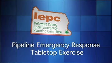 Pipeline Emergency Response Tabletop Exercise