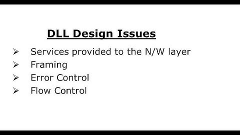 Data link layer design issues-Part 1