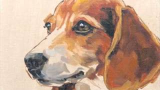 beagle watercolor painting