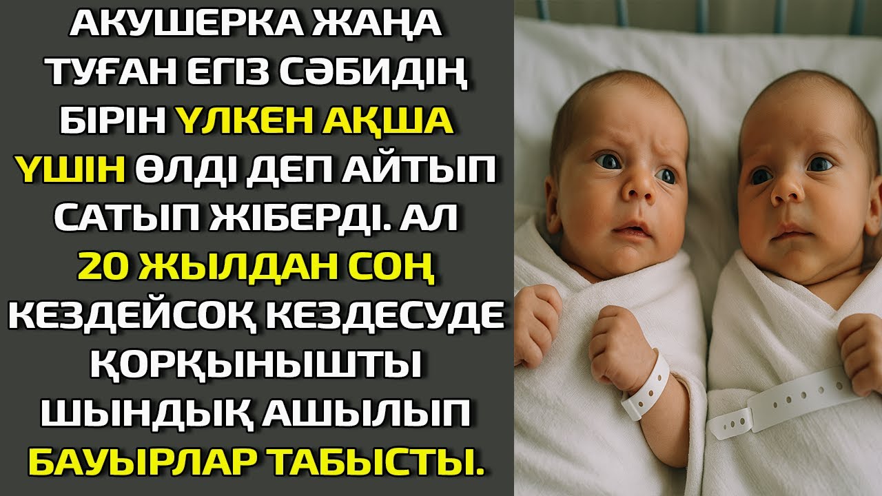 АКУШЕРКА ЖАҢА ТУҒАН егіз сәбидің  бірін ҮЛКЕН АҚША ҮШІН өлді деп айтып сатып жіберді. АЛ 20 ЖЫЛДАН..