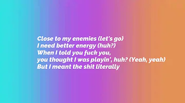 Post Malone - Enemies feat. DaBaby (Lyrics)