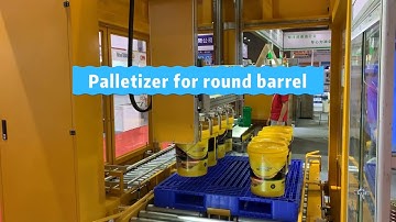 Barrel drum bucket palletizer