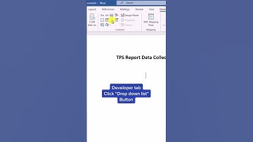 Drop down list in Word #shorts #word #dropdown #list #education