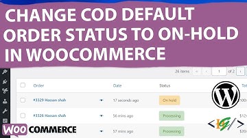 How to Change Cash on Delivery Default Order Status to On Hold instead of Processing in Woocommerce