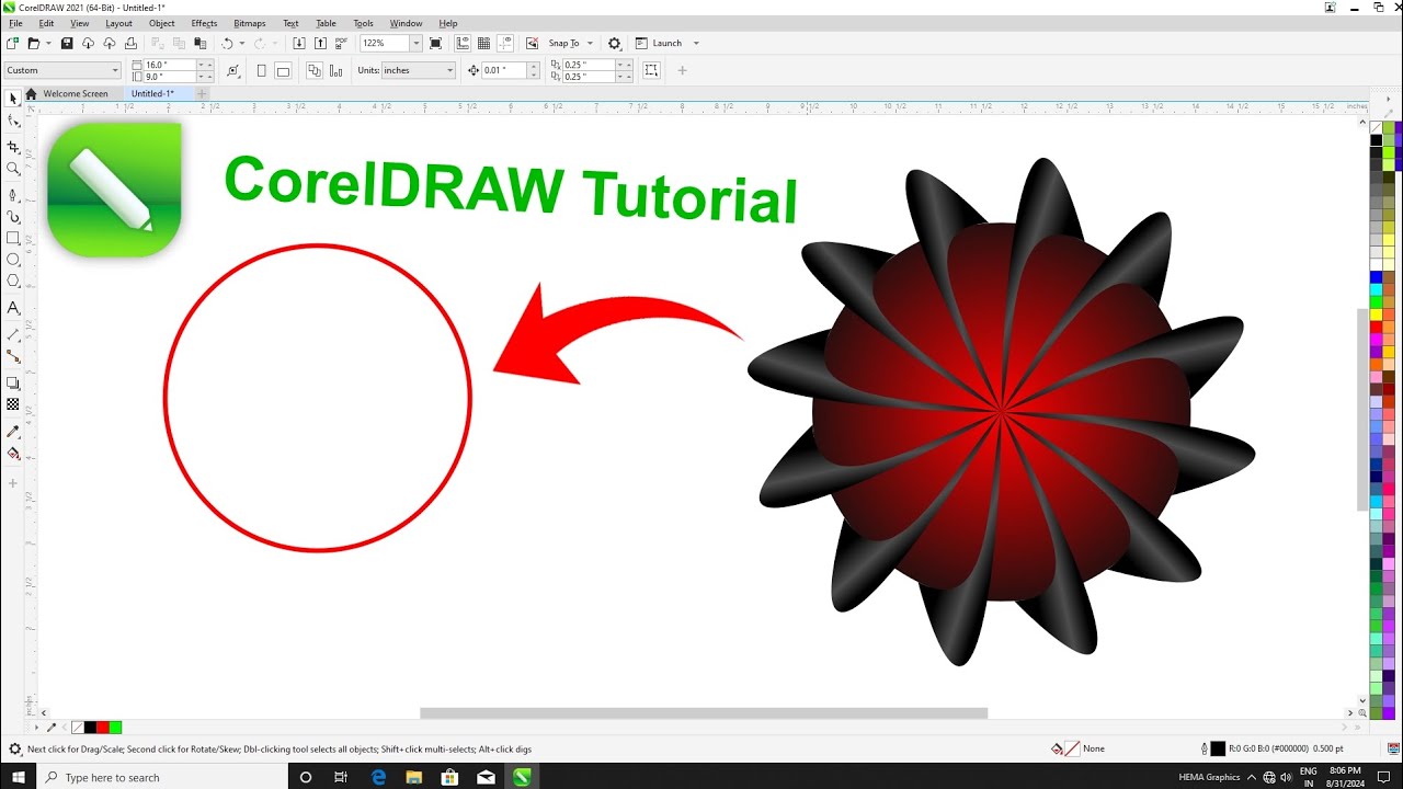Coreldraw Tutorial - Most Creative Design With Coreldraw || Best 3d ...