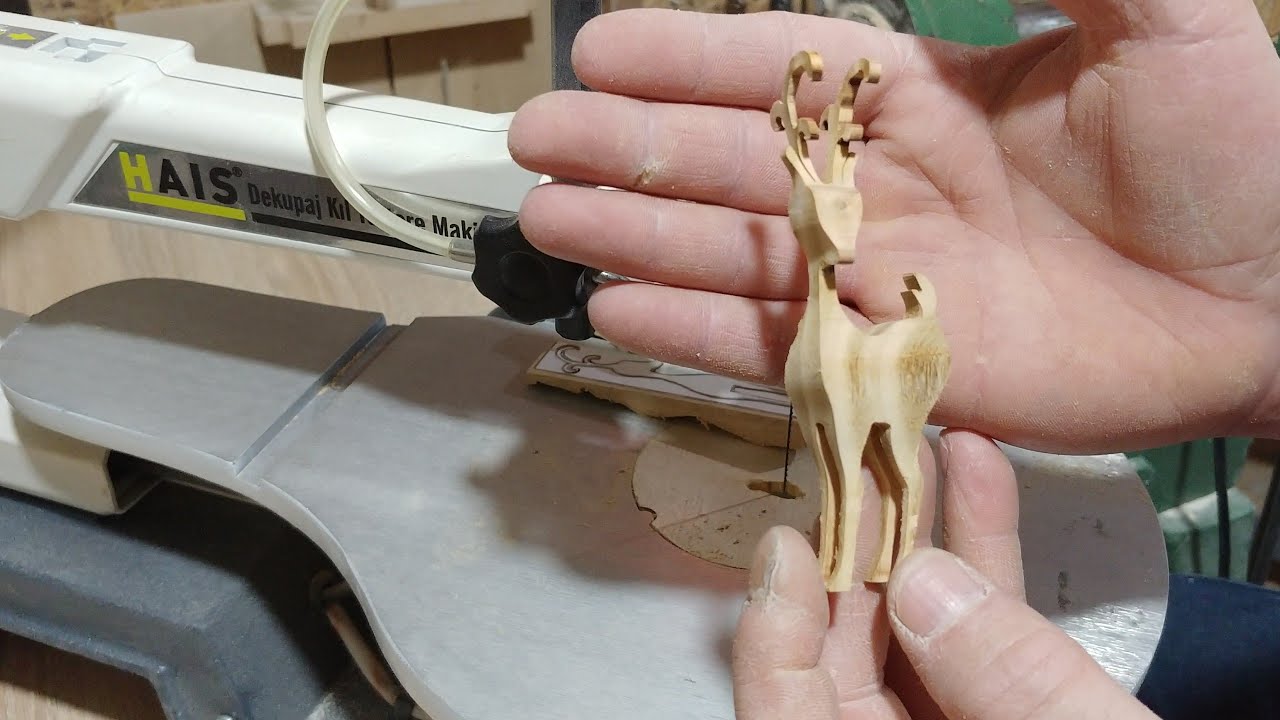 Hais Dekupaj Kıl Testeresi İle 3D Karaca Hekel Yapımı. ( Kiaraz Ağacı ) #woodworking #wood #wooden