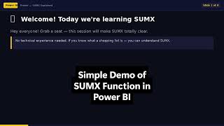 💄 What is SUMX? in Power BI. The DAX Function That Changes Everything.